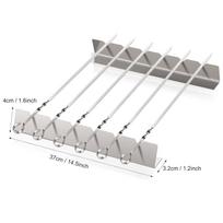 BBQ Skewer Rack Stainless Steel Outdoor Grilling Tool Skewer Holder Heavy Duty Flat for Grilling Meat & Vegetables
