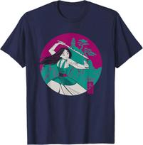 Hot Fashion Casual Disney Princess Mulan Medallion T-Shirt S-4XL Four Seasons XXL