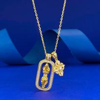 New S925 Silver Cross Wand Ancient Method Point Gold Wedding Gift