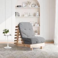 Futon Type Folding Sofa, With Mattress, 60X206X11 Cm, Pine