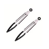 Stainless Steel BBQ Grill Tool Set - Outdoor Barbecue Utensil Kit BBQ tongs opp bag two-piece set