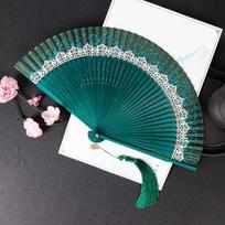 Change Color Folding Fan With Tassel Dance Fan Elegant   Summer