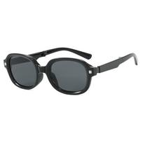 Folding Square Fashion Sun Glasses Unisex Outdoor Portable UV Protection Sunglasses Trendy Large Frame Punk Shades Hip Hop Eyewear UV400