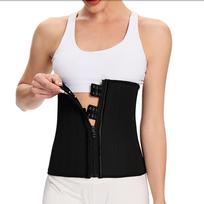 Waist Trainer Corsets Zipper Underbust Sport Girdle Hourglass Body Shaper for Women S juoda