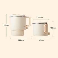 600W Dormitory Household Instant Noodle Pot Portable Multifunctional Folding Kettle Outdoor Travel Electrothermal Cup smėlis