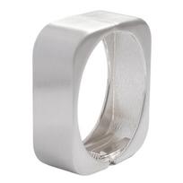 Geometric Square Alloy Bangle High Shine Gold or Silver Tone Bracelet Comfortable Wide Cuff Jewelry for Trendsetters