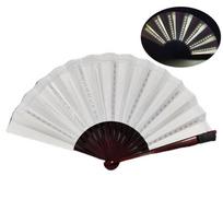 LED Performances Hand Fan Folding Hand Fan Chinese Handheld Glowing Fan with LED Light Dancing Props for Men Women 1