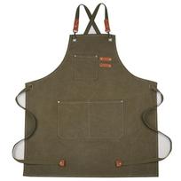 Thicken Kitchen Aprons Canvas Barista Apron New Chef Work Apron  Kitchen pilka