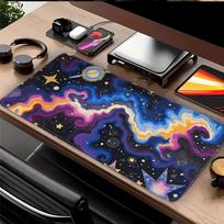 Colorful Swirl Art overlock Mouse Pad Game Console Pad Desk accessories office Pad Keyboard Mouse Pad Computer Laptop Pad 220x180x2mm