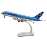 1/300 Scale 20CM Korean Air Airbus 380 Aircraft Model Planel Airplane Diecast Metal  Planes Collect Gifts mėlyna