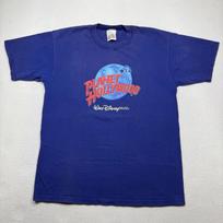 Vintage Planet Hollywood Shirt Medium Walt Disney World Blue 1991 Made In USA S