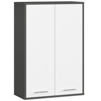 Pakabinama vonios spintelė FIN H934 W64 2D, pilka/balta