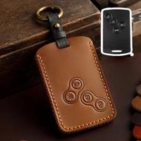 Leather Cover for Renault Megane 2 3 Clio Scenic Duster Kaptur Captur Logan Laguna Zoe Koleos Danilo Nema Fluence Car Key Case ruda