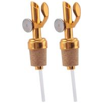 2 Pack Golden Olive Oil Spout With Cork Oil Spout Liquor Pourers Olive Oil And Vinegar Stopper For Kitchen-B61B auksas