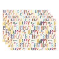 Colorful Happy Birthday Placemats Set of 4 Table Mats Table Decorations 12x18 Inch 4pcs-12x18 Inch