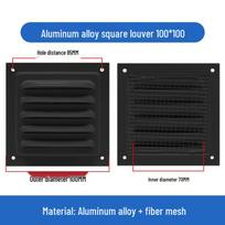 Rainproof Aluminum Ventilation Grille with Insect Screen and Breathable Mesh