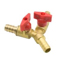 Brass 8mm Three Way Gas Valve with Switch Triangular Pipe Connector Gas Control Valve for Pneumatic and Gas Applications One Size