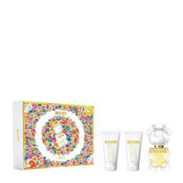 Rinkinys Moschino Toy 2 moterims: kvapusis vanduo EDP, 50 ml + kūno losjonas, 50 ml + dušo želė, 50 ml