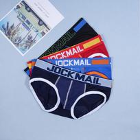 4 Pcs/Pack Briefs JOCKMAIL Men's Low Rise Sport Briefs Underwear - Breathable Mesh Fabric with Color Block Design M