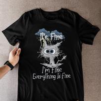 Funny Gremlin Tee It's Fine I'm Fine Everything Is Fine Meme Shirt Unisex T-Shirt XL