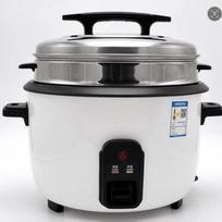 Commercial 10L Drum Electric Rice Cooker with Steamer gray