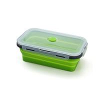 Home,Outdoor Silicone Material Kitchen Supplies Lunch Box Tableware Food Container Food Storage Box green-500ml