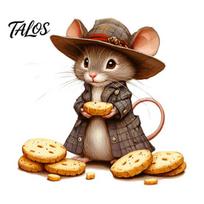 Fairy Tale Wall Art Cartoon Mouse Sticker, Cute Decal, PVC Waterproof DIY Story Scene Decor Decors, Self Adhesive Mural for Nursery Kids Bedroom D
