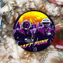 Around The World Daft Punk Anime Button Pin Handmade Brooch for Clothes Cartoon Badge Backpack Decoration Jewelry Accessories 58x58 mm