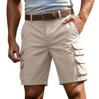 Men's Lightweight Casual Cargo Shorts, 5 Inch Inseam Summer Outdoor Hiking Shorts L