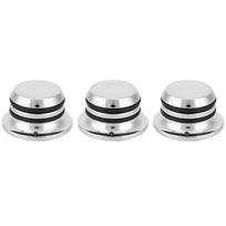 3PCS Silver Color Guitar Knobs Metal Electric Guitar Knobs Premium Bass Knobs  For Electric Guitar