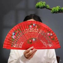 Hand Fan Classic Hand-painted Fan Colorful Antique Folding Fan Hand Crafted Decorative Chinese Style Fan For Dancing