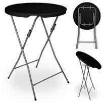 Folding catering table GALA 80 cm black