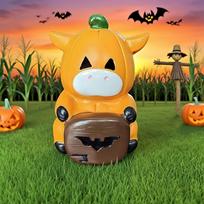 Halloween Pumpkin and Pumpkin Cow Figurine, Holiday Party Scene Decoration One Size
