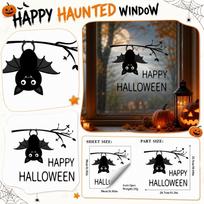Halloween Static Cling Window Decals, Hanging Stickers for Home Decor One Size