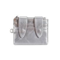 PU Leather Bunny Ear Card Holder Snap Button ID Card Case Portable Card Wallet  Commute