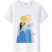 Cute Disney Frozen Elsa Princess Tops Mickey Mouse Clothes Women Summer Casual T-shirt Female Y2k Fashion Short Sleeve Girl Tees XL