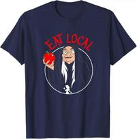 Hot Fashion Casual Disney Snow White Evil Queen Apple Eat Local T-Shirt S-4XL Four Seasons XXL