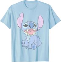 Fashion Casual Disney Lilo & Stitch Happy Stitch Vintage Portrait T-Shirt S-4XL Summer M