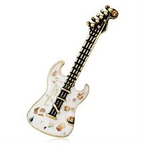 Unisex Guitar Shape Metal Fashion Jewelry Lapel Pin Brooch Gift