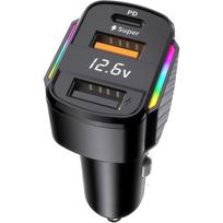 80W USB C automobilinis įkroviklis, cigarečių žiebtuvėlis ir USB C adapteris, 3 prievadai PD3.0 & QC3.0 greitas automobilinis įkroviklis, itin greitas įkrovimas su LED voltmetru, automobilio įrenginys 5.3*3.7*8.2cm,K3 juoda