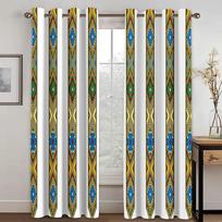Luxury Gold Elegant Room Curtains for Living Room 2 Piece Free Shipping Ethiopia Traditional Banquet Window Room Home Decor 25Wx60H(CM)x2Piece&Hook