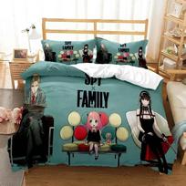 Anime Šnipas × Šeima Anya Patalynės Komplektas Berniukams Mergaitėms Dvigulė Karalienės Dydžio Antklodės Užvalkalas Pagalvės Užvalkalas Lovos Vaikams Suaugusiems Madingi Namų Tekstilės EU Single 135x200cm