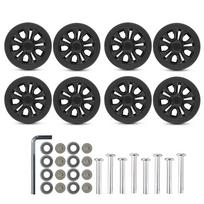 Set of 8 Travel Luggage Suitcase Replacement Wheels 55x11mm Plastic Caster Wheels Repair Kits Shelf Replacement Wheels
