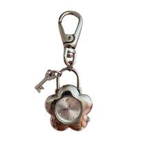 Elegant Vintage Heart Shaped Locket Keychain With Functional Pocket Watch Antique Fashion Key Pendant For Keys And Gifts