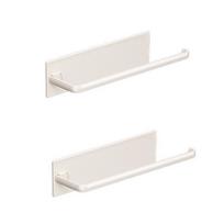 Wall Mounted Magnetic Paper Towel Holder Space Saving Strong Magnet Backing Cling Film Storage Rack Plastic Punch Free