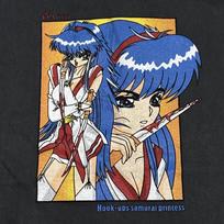 Vintage Y2K Hook-Ups Skateboards Black Anime Skate 90s Size L REPRINT Unisex T-Shirt XXL