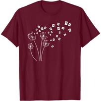 Mahjong Player Funny Cards Tiles Dandelion Chinese Game MAROON T-Shirt Unisex T-Shirt XXXL