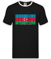 Azerbaijan Flag - Mens Ringer - Baku Country Travel Azerbaijani Flags XXL