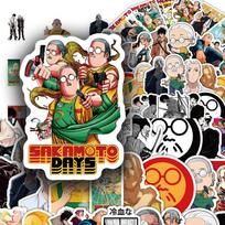 10/30/60pcs Anime Sakamoto Days Stickers Cool Shin Asakura Sticker for Stationery Notebook Phone Laptop Car Taro Sakamoto Decals