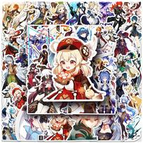 10/30/50pcs Genshin Impact Cartoon Stickers Cute Anime Game Decals Waterproof DIY Water Bottle Phone Laptop Graffiti Sticker Toy